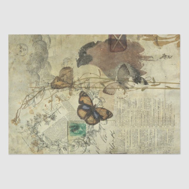 Papel seda del collage de la naturaleza (Anverso)