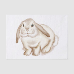 Papel seda del conejito de Brown de la acuarela