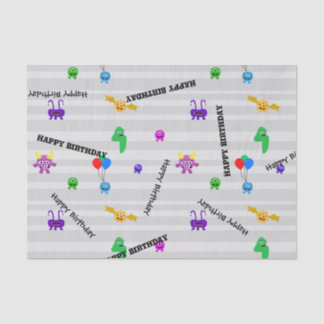Papel seda del cumpleaños del monstruo