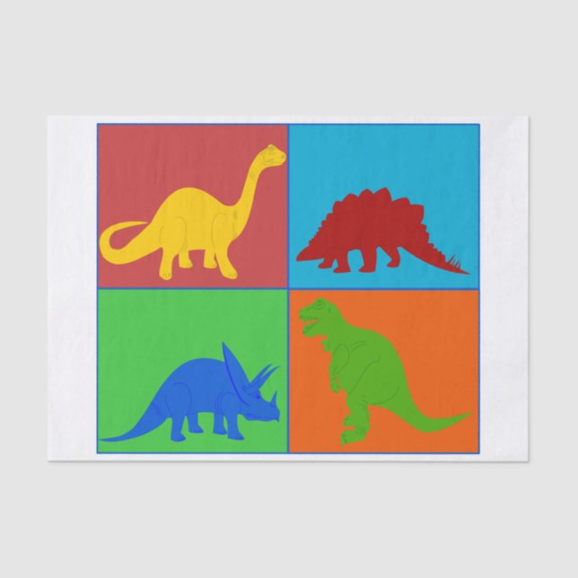 Papel seda del dinosaurio del juguete (Anverso)