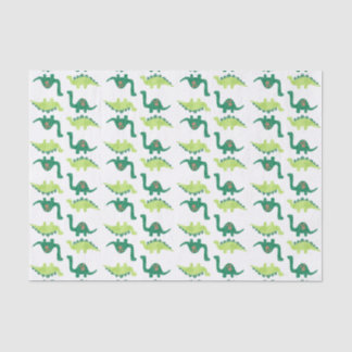 Papel seda del dinosaurio verde