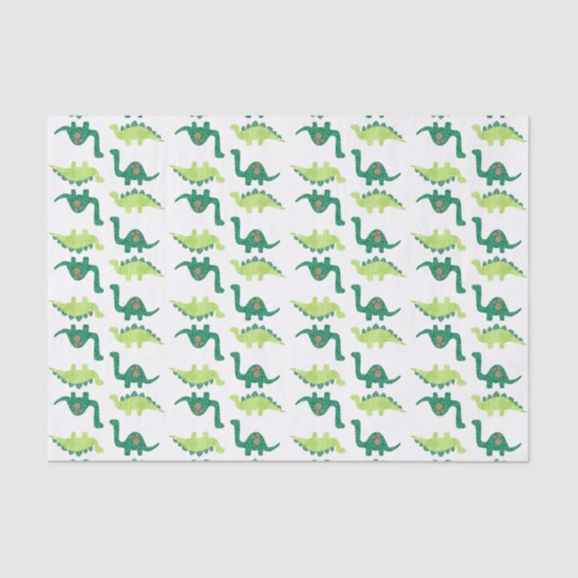 Papel seda del dinosaurio verde (Anverso)