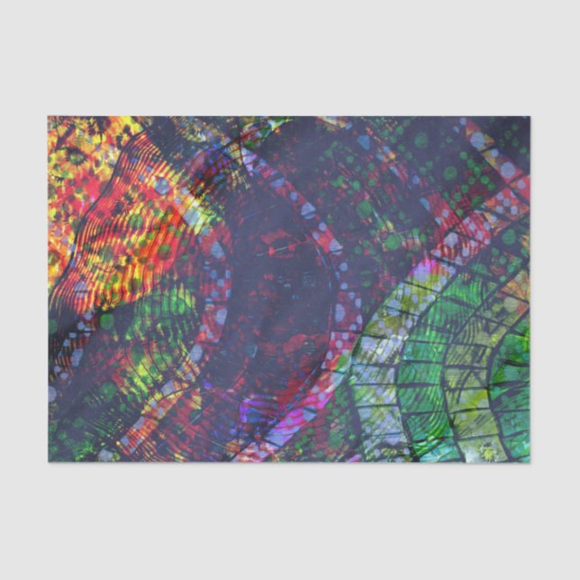 Papel seda del diseño del vitral del navidad (Anverso)