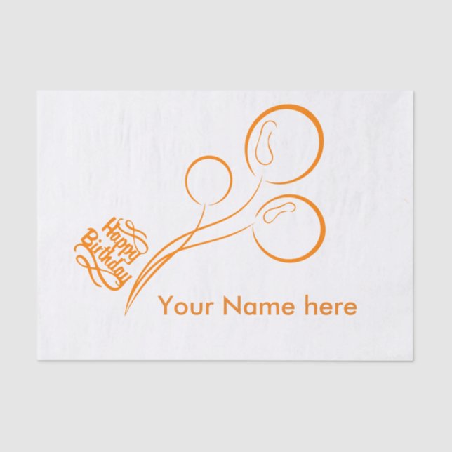 papel seda del feliz cumpleaños de los ricks (Anverso)