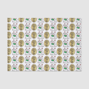 Papel seda del gatito de China de la buena suerte