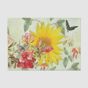 Papel seda del GIRASOL Y de la MARIPOSA