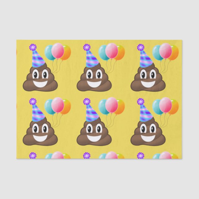 Papel seda del impulso de la emoji de la fiesta de (Anverso)