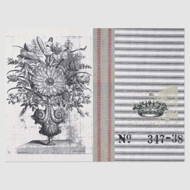 Papel seda del jardín del yute que hace tictac (Anverso)