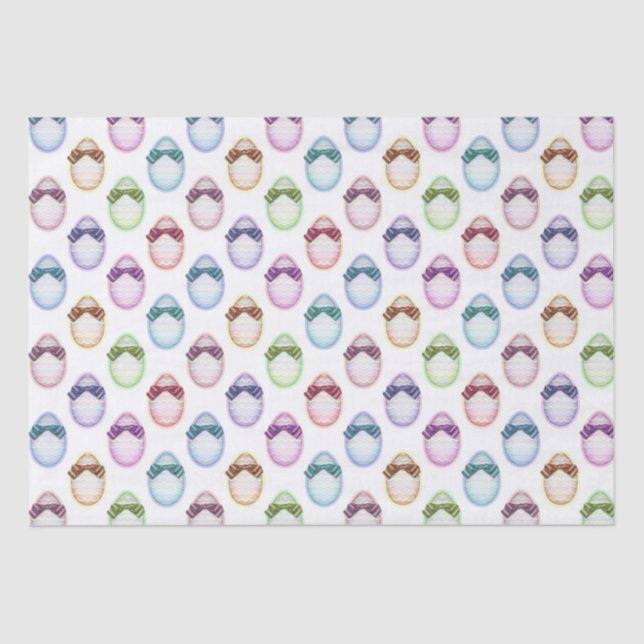 Papel seda del modelo de los huevos de Pascua (Anverso)