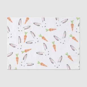 Papel seda del modelo del conejo y de la zanahoria