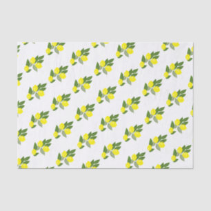 Papel seda del modelo del limón de la fruta