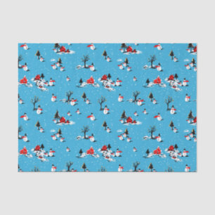 Papel seda del muñeco de nieve del navidad