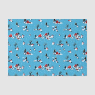 Papel seda del muñeco de nieve del navidad