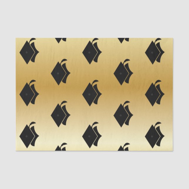 Papel seda del oro de la graduación (Anverso)