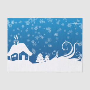 Papel seda del país de las maravillas del invierno