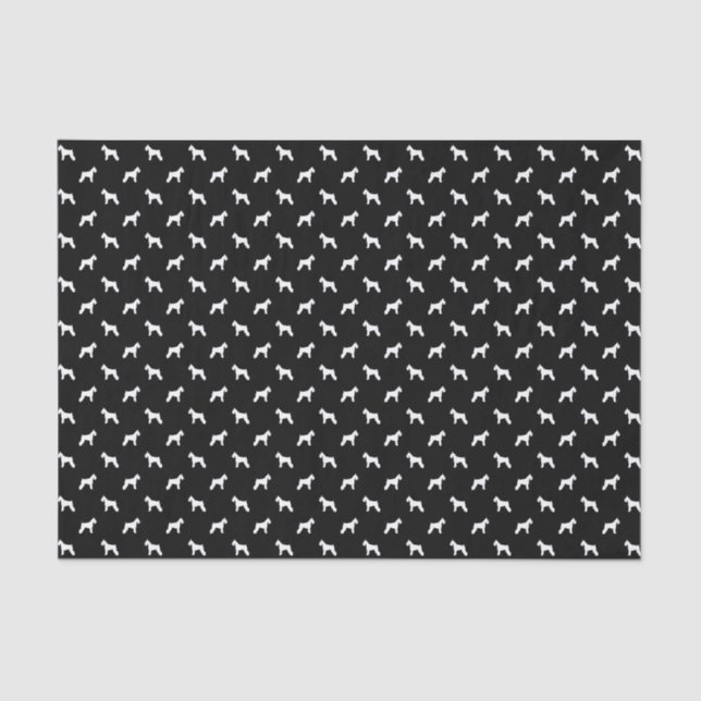 Papel seda del perro de la silueta del Schnauzer (Anverso)