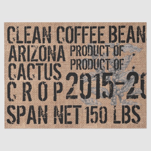 Papel seda del puf del café - paisaje (Anverso)