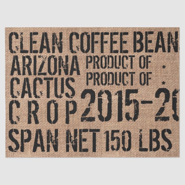 Papel seda del puf del café - paisaje (Anverso)