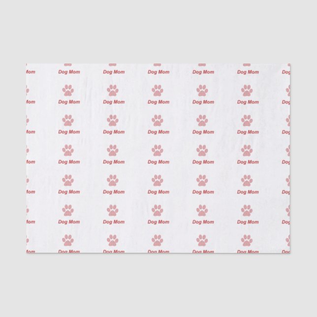 Papel seda del regalo de la mamá del perro (Anverso)