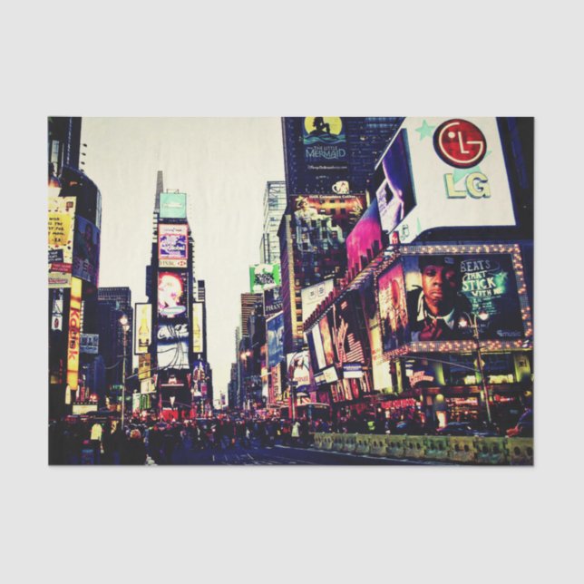 Papel seda del Times Square de New York City (Anverso)