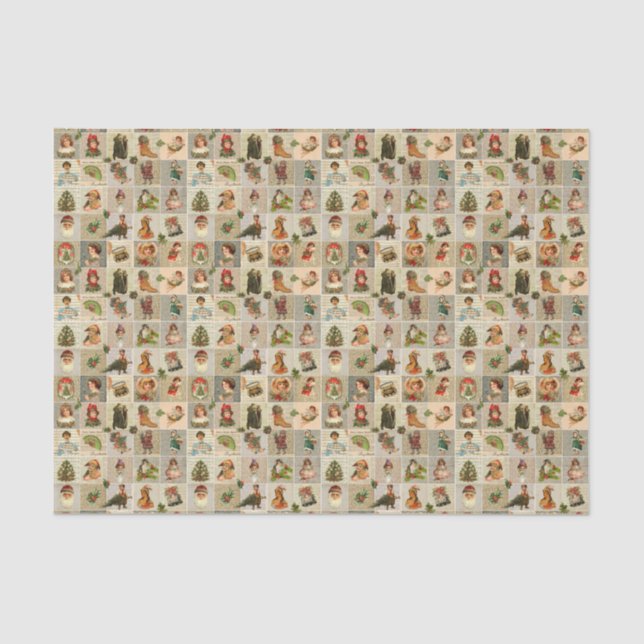 Papel seda del vintage Christmas10lb (Anverso)
