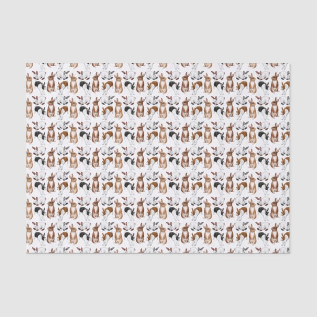 Papel seda deshilvanado de los conejos de conejito (Anverso)