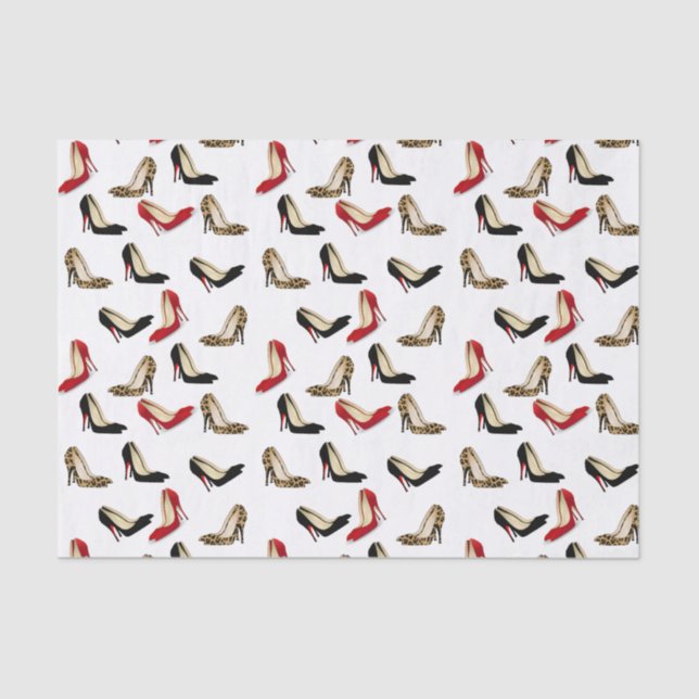 Papel seda elegante de los tacones de aguja (Anverso)