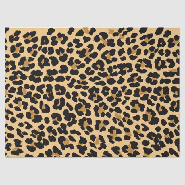 Papel seda elegante del estampado leopardo (Anverso)