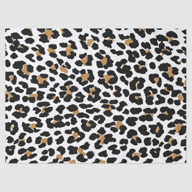 Papel seda elegante del estampado leopardo (Anverso)