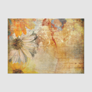 Papel seda elegante lamentable de la flor rústica