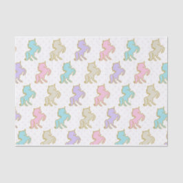 Papel seda en colores pastel del unicornio