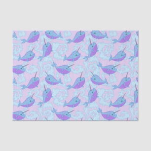 Papel seda feliz del modelo de Narwhal