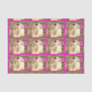 Papel seda feliz del perro de Praire