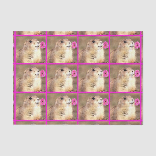 Papel seda feliz del perro de Praire (Anverso)
