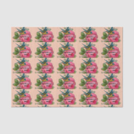 Papel seda feminista del pájaro del vintage