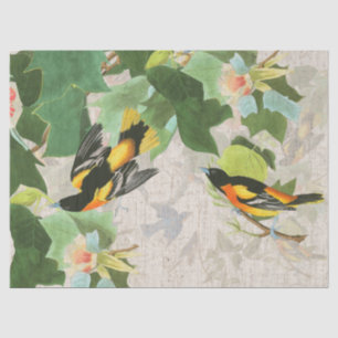 Papel seda floral animal de la fauna de los