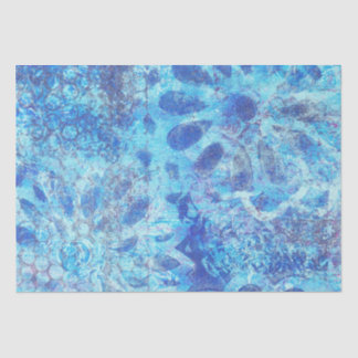 Papel seda floral azul de Monoprint