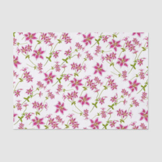 Papel seda floral del lirio rosado del Stargazer