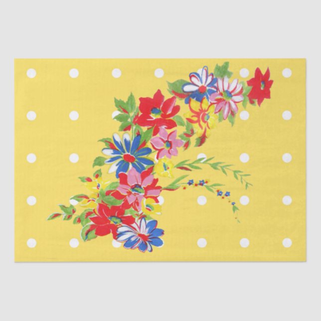 Papel seda floral del vintage (Anverso)