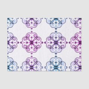 Papel seda floral elegante retro