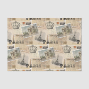 Papel seda francés de París de la postal