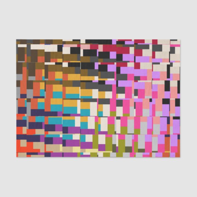 Papel seda geométrico colorido de la impresión (Anverso)