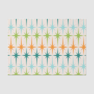 Papel seda geométrico de Starbursts del vintage