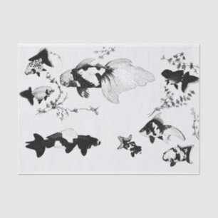 Papel seda JAPONÉS de la IMPRESIÓN de los PESCADOS