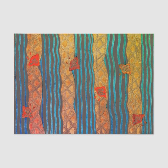 Papel seda JAPONÉS de la IMPRESIÓN de SEKAI (Anverso)