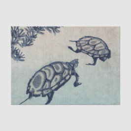 Papel seda JAPONÉS de la TORTUGA de WOODBLOCK