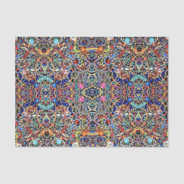 Papel seda Jeweled del caleidoscopio #1 (Anverso)