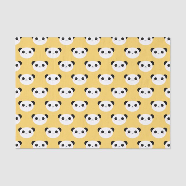 Papel seda lindo del modelo de la cara de la panda (Anverso)