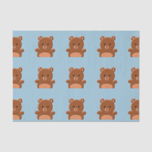 Papel seda lindo del oso de peluche