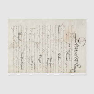 Papel seda manuscrito de la letra